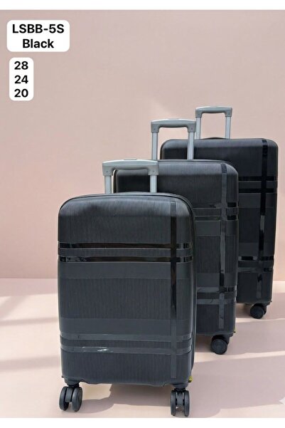 Generic 3-Piece Hardside Lightweight PP Luggage Set with 360° Spinner Wheels