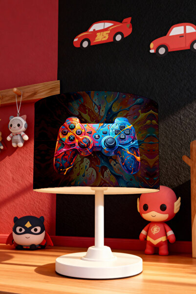 EVPANYA Energetic Play Handle Patterned Children's Room Lampshade