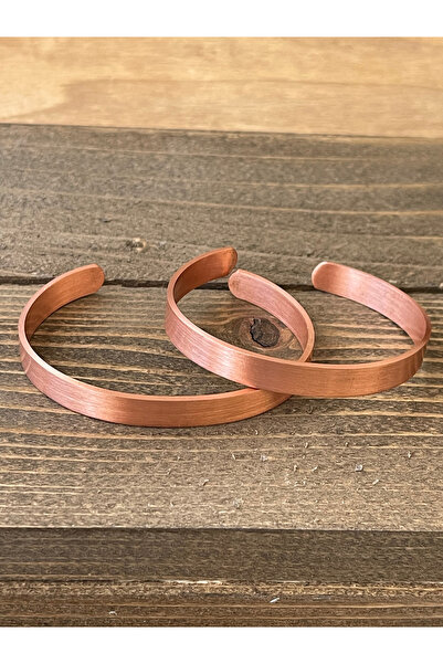 Rupen Kraft 2 Pieces of Handmade Pure Copper Bracelets, Adjustable Size 2-Pie...
