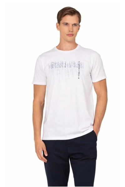 Pierre Cardin Men's Short Sleeve Crew Neck Combed Cotton Pajama Set