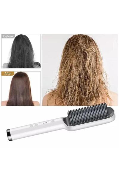 Hair Straightener Perie electrica pentru coafat si indreptare par, termostat reglabil 130–200°C