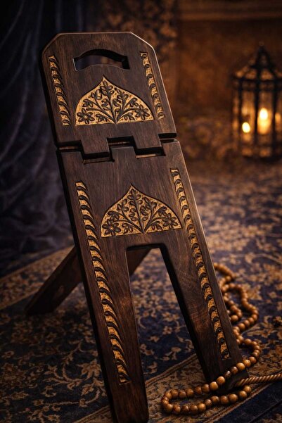 Banum Luxury Lüx El İşçiliği Ceviz Ağacından Kuran Okuma Rahlesi