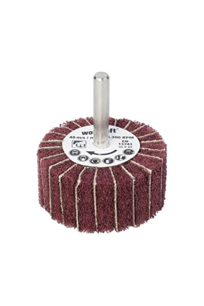 Wolfcraft Abrasive brush Ø50x25 mm, grit 150