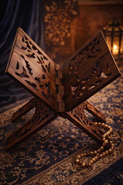 Banum Luxury Lüx El İşçiliği Çeviz Ağacı Ahşap Kuran Kitap Rahlesı