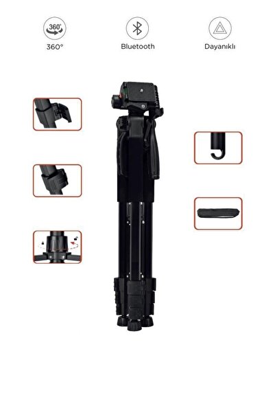 Başkenttekno 8850 Profesyonel 1.2m Su Terazili Tripod Kamera Tripod