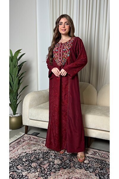 KASHKHA Royal Cotton linen jalabiya with luxurious hand embroidery