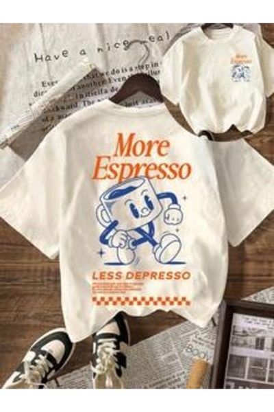 gencerco Μπλουζάκι More Espresso Turuncu Detay με τύπωμα Premium oversized
