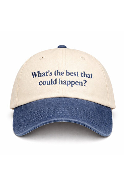 Zoe Studio Vintage Bicolor Navy Cap "What's the best that could happen?