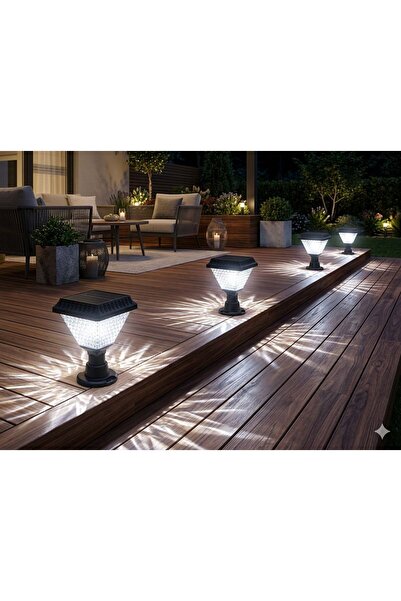 ASYAHOMETECH Cata CT-7315 Solar Set Üstü Bahçe Armatürü - 200 Lümen Güneş Ene...