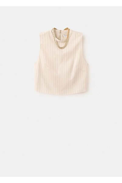 MANGO Woman Zincir detaylı bluz