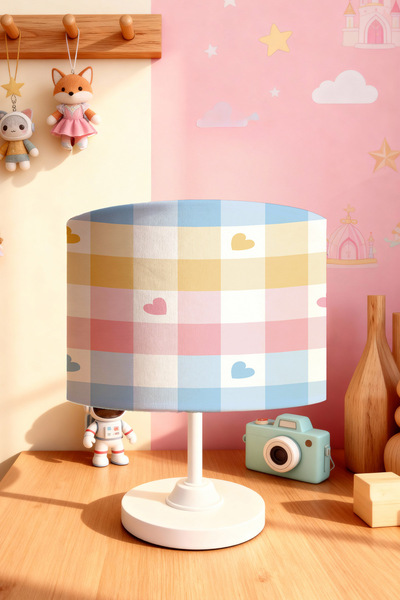 EVPANYA Colorful Hearts Patterned Children's Room Lampshade