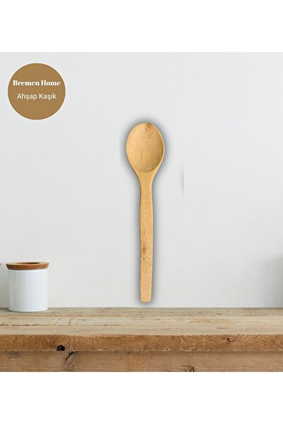Bremen Home Ahşap Yemek Kaşığı Tahta Yemek Kaşığı 23 cm
