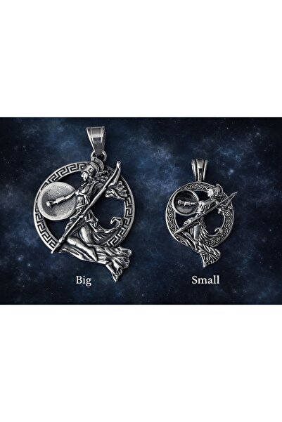 voyageaccessory Stainless Steel Ancient Greek Mythology Athena Warrior Pendan...