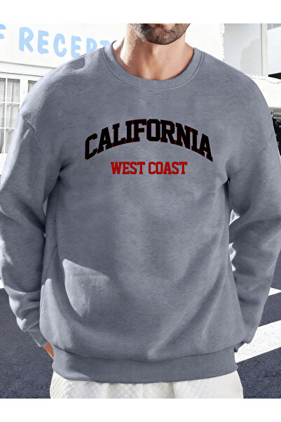 Tarzsokak كاليفورنيا ويست كوست مطبوع سترة خريفية للزوجين رياضية صوف الفليس سو...