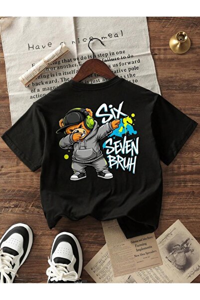 SVART WEAR 67 Six Seven Bruh Štampano okrugla kragna 100% pamuk i Majica krat...