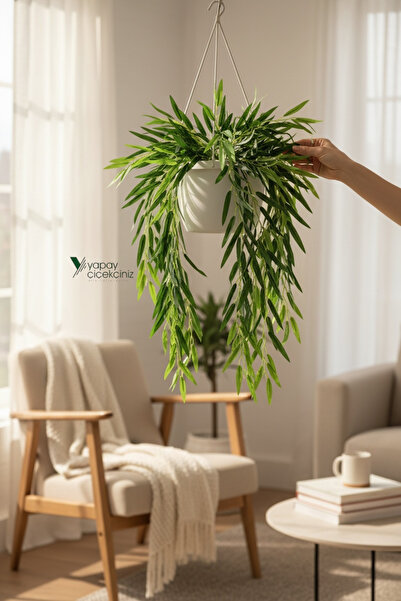 moontime alaçatı Yeşil Sarmaşık Dekoru, Canlı ve Şık Ev ve Ofis Aksesuarı