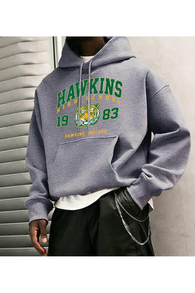 Tarzsokak هودي هوكينز هاي سكول 1983 مطبوع للرجال موضة دافئة بغطاء رأس قطعة صو...