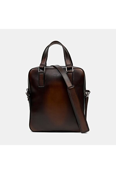 Desa Men's Coffee Leather Messenger Bag