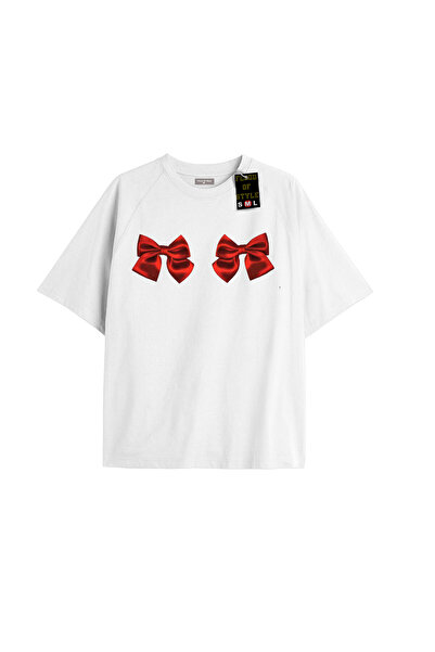 Flood Of Style Alb supradimensionat tricou kurdalye Design special