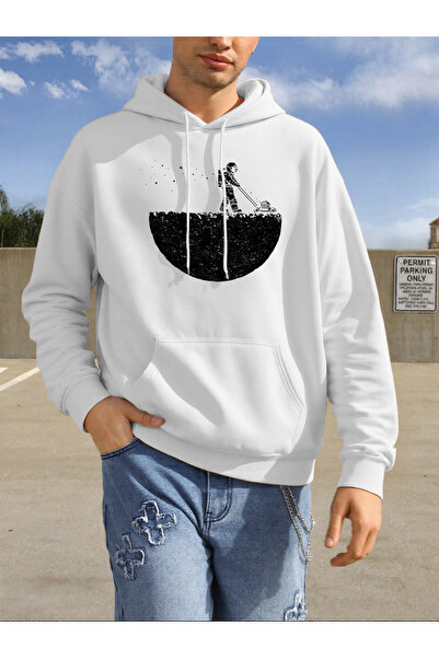 Tarzsokak سويت شيرت بقلنسوة للرجال من نوع Astronauts Cleaning Up The Planet م...