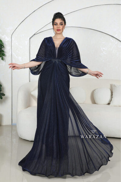 Warazan Elegant modest dress with embroidery