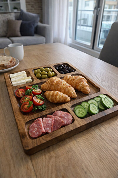 Onouqo Solid Wood Breakfast and Presentation Tray – Stylish Serving Plate wit...