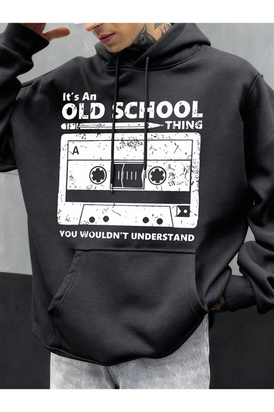 Tarzsokak سترة Old School Style مطبوع للرجال بغطاء رأس سويت شيرت خريف هيب هوب...