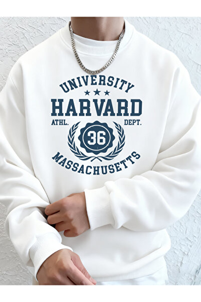 Tarzsokak تي شيرت جامعة هارفارد ماساتشوستس مطبوع للرجال لخريف صوف الفليس أساس...