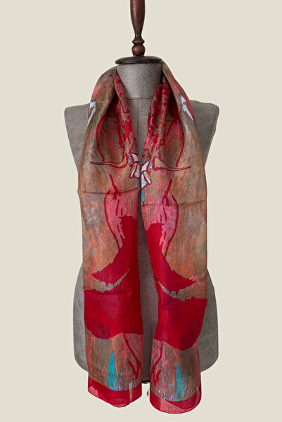 Pure Silk Atelier %100 Saf İpek Van Gogh Yıldızlı Geceler Desenli Lüks Fular ...