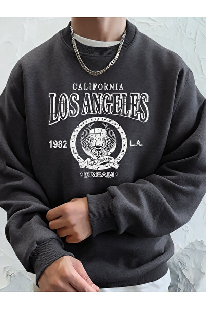 Tarzsokak كاليفورنيا لوس أنجلوس 1982 تي شيرت فضفاض للخريف للجنسين بطباعة ريتر...