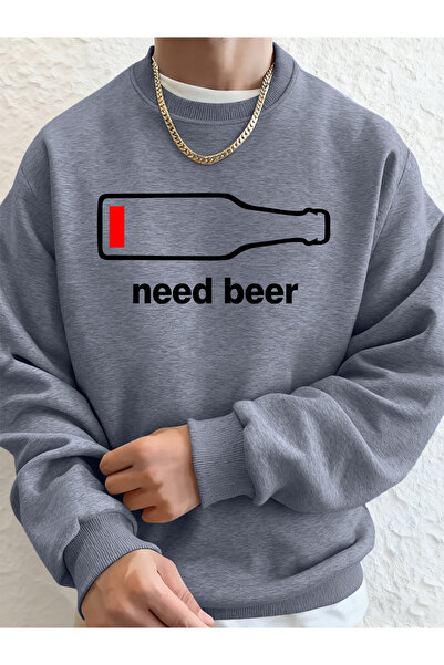 Tarzsokak أريد البيرة فوِلَمَاًً كوميكس B مطبوع سترات رجالية شتوية برقبة دائر...