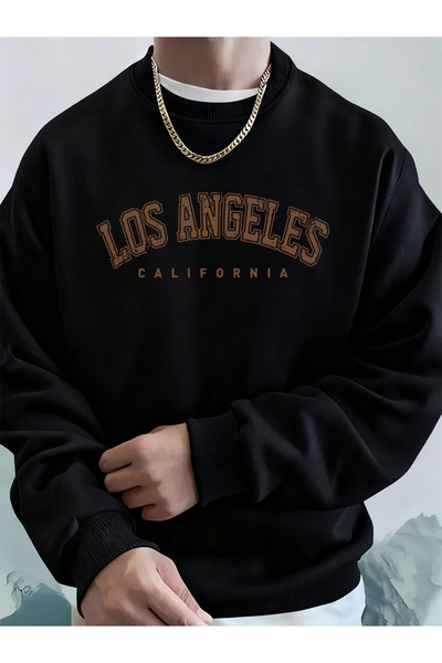 Tarzsokak لوس أنجلوس كاليفورنيا مطبوع سترة رجالية شتوية فضفاضة بغطاء رأس رياض...