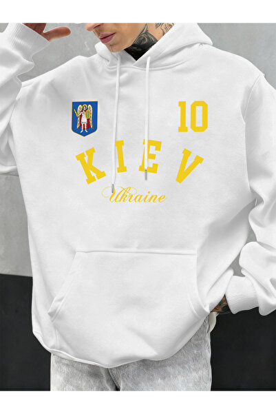 Tarzsokak كييف أوكرانيا مطبوع هوديي للرجال ملابس خريفية فضفاضة بجيب هيب هوب س...