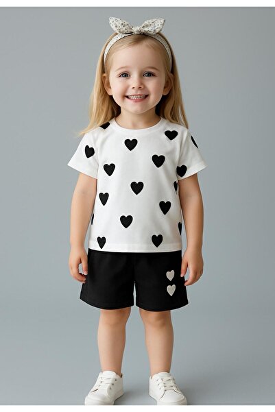 McA all inclusive طقم بناتي صيفي مكون من قطعة علوية وسفلية مع شورت