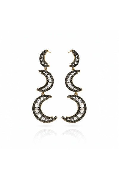 neslyaccessories Night glow half moon dangle earrings