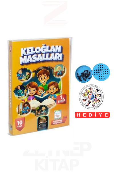 Mercan Okul Yayınları حكايات كيلوغلان من الدرجة الأولى 10 كتب + كتيب الأسئلة ...