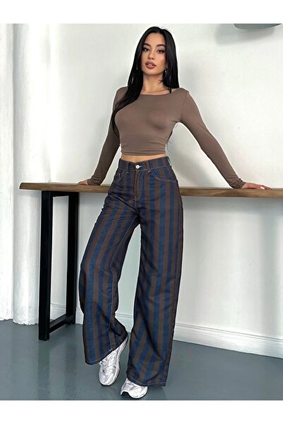 Ekim Store Striped Buttoned Palazzo Pants