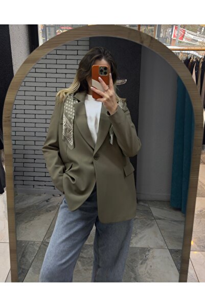 rb roela butik Fularlı Blazer