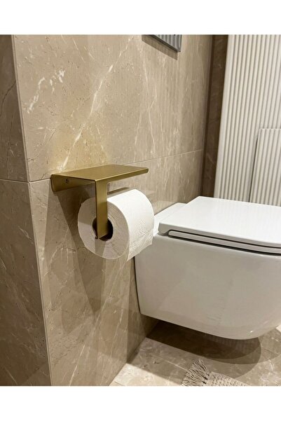 Dersel Dekor Modern Telefon Raflı Tuvalet Kâğıtlığı Metal Banyo Aksesuarı Duv...