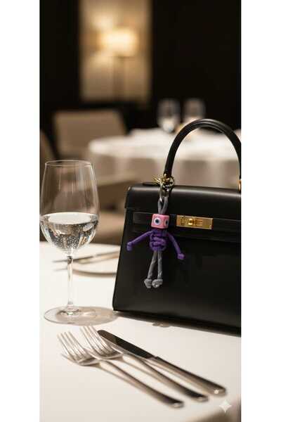 moonparacord Nazar Beaded Keychain Bag Charm