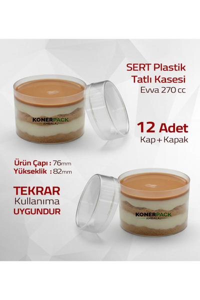 devirhesapdevri Magnolya Kasesi Kapaklı 270 Cc Sert Plastik Şeffaf Kare Renk ...