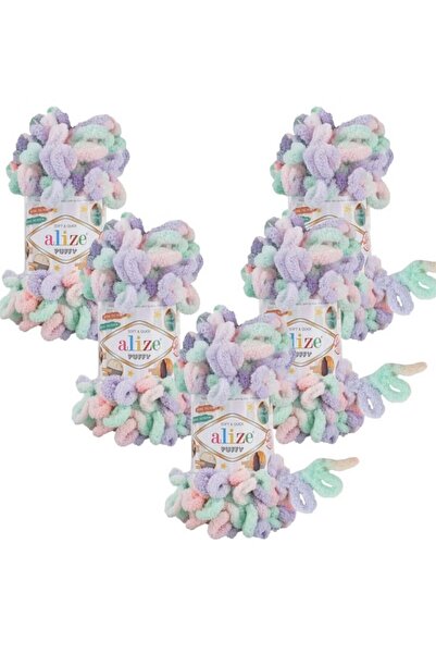 Elize Alize 5 pieces of original Turkish bouffant yarn, 100 grams, color numb...