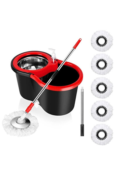 OEM Rotating Mop Set with Bucket and Wringer System, Adjustable Handle 155 cm