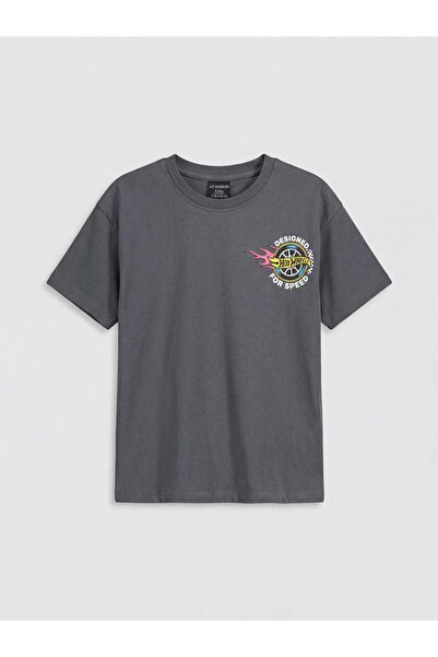 LC Waikiki تي شيرت أنثراسايت بيكل بولدر هوت ويلز بي مطبوع للأولاد من متجر GÜLİS