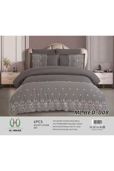 ALMIAAD Summer bridal Lace Duvet cover set - 6 pieces - Cup-Free- 230*250