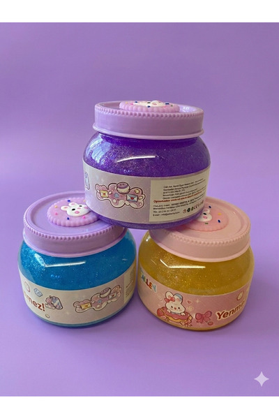 DYA TİCARET Simli slime kavanozu ( renk belirtiniz) (1 adet)