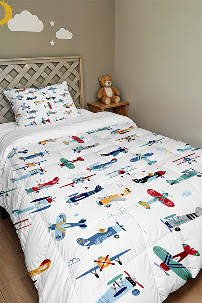 EVPANYA Кольоровий односпальний ковдра та наволочка з візерунком «Політ»