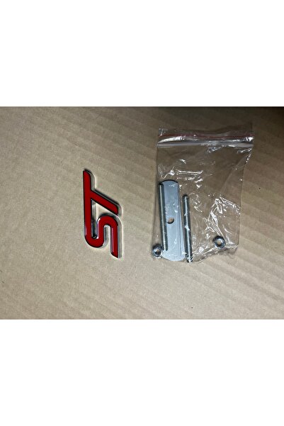 KSF شعار فورد ST الأحمر - متوافق مع شعار الشبك/الشواية