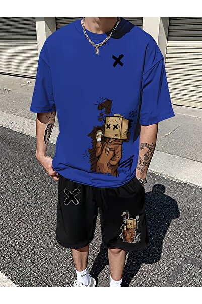 macklin Unisex Good Person X Printed Special Design Oversized T-Shirt and Sho...