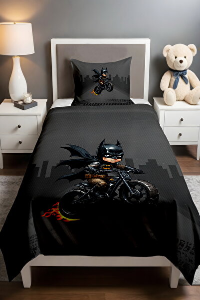 EVPANYA Night Hero Patterned Single Baby Kids Piqué Set